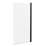 Nuie Square Hinged Bath Screen 6mm Glass (H1430 x W775-790mm) Matt Black NSS6BP