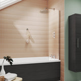 Nuie Square Fixed Bath Screen 6mm Glass (H1400 x W350mm) NSSF1 LS1