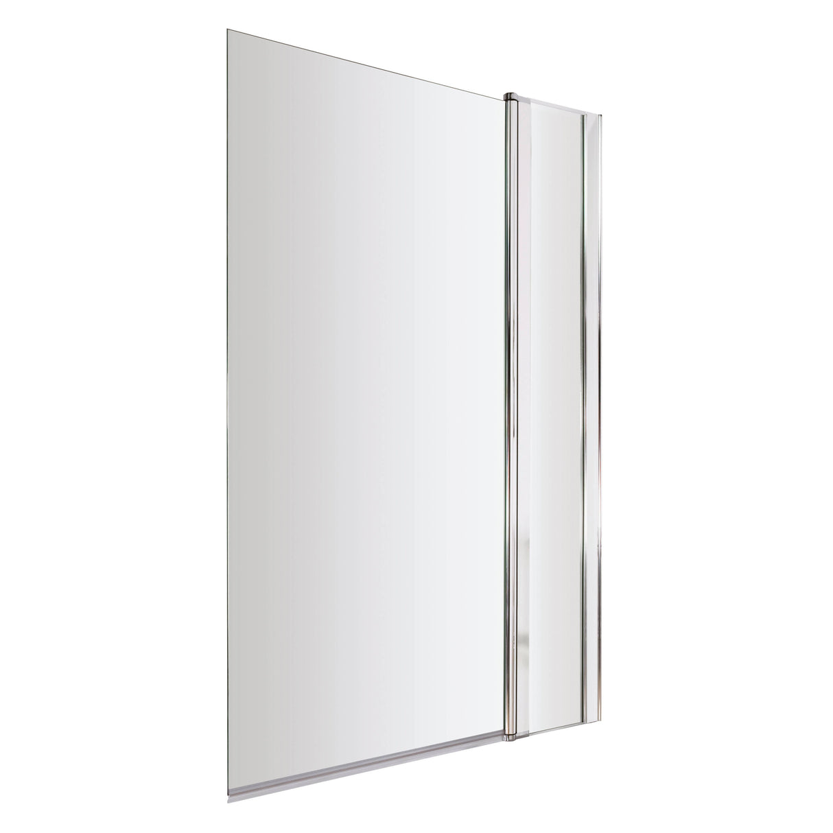 Nuie Square Hinged Bath Screen With Fixed Panel 6mm Glass (H1433 x W983-998mm) NSSQ1