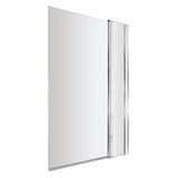 Nuie Square Hinged Bath Screen With Fixed Panel 6mm Glass (H1433 x W983-998mm) NSSQ1