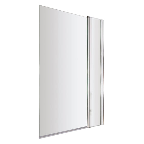 Nuie Square Hinged Bath Screen With Fixed Panel 6mm Glass (H1433 x W983-998mm) NSSQ1