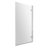 Nuie Square Hinged Bath Screen - 8mm Glass (H1520 x W815-830mm) Chrome NSSQ7