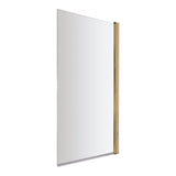 Nuie Square Hinged Bath Screen 6mm Glass (H1430 x W775-790mm) Brushed Brass NSSQ8