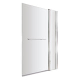 Nuie Square Hinged Bath Screen With Fixed Panel & Rail 6mm Glass Chrome (H1433 x W983-998mm) NSSQR2