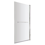 Nuie Square Hinged Bath Screen With Rail 6mm Glass Chrome (H1430 x W770-785mm) NSSQR