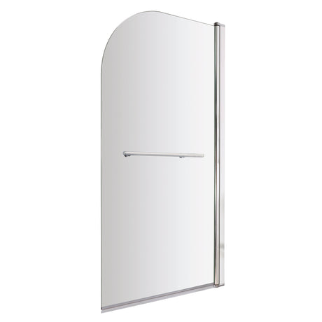 Nuie Round Hinged Bath Screen With Rail 6mm Glass (H1430 x W775-790mm) NSSR1