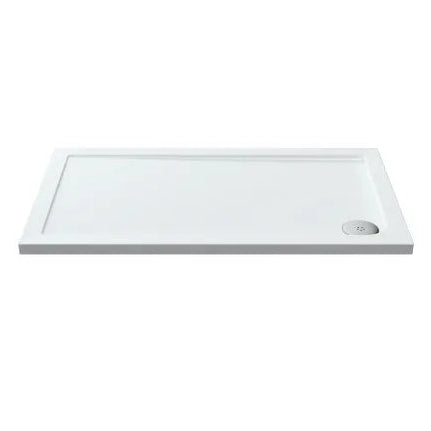 Nuie Pearlstone Rectangular Shower Tray Gloss White NTP011