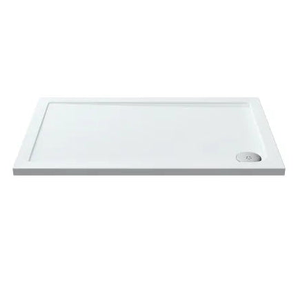 Nuie Pearlstone Rectangular Shower Tray Gloss White NTP022