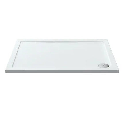 Nuie Pearlstone Rectangular Shower Tray Gloss White NTP023