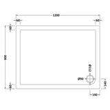 Nuie Pearlstone Rectangular Shower Tray Gloss White NTP024 LD