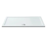 Nuie Pearlstone Large Rectangular Shower Tray Gloss White NTP032