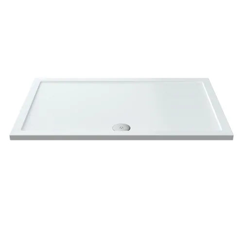 Nuie Pearlstone Large Rectangular Shower Tray Gloss White NTP034