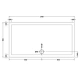 Nuie Pearlstone Large Rectangular Shower Tray Gloss White NTP064 LD