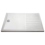 Nuie Pearlstone Rectangular Walk-In Shower Tray Gloss White NTP1490