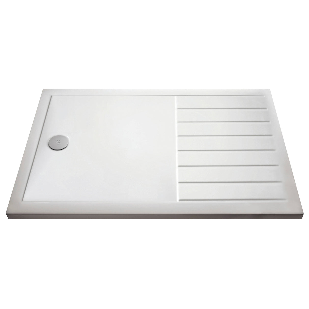 Nuie Pearlstone Rectangular Walk-In Shower Tray Gloss White NTP1770