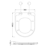 Nuie Luxury Top Fix Soft Close Toilet Seat White NTS004B LD