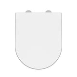 Nuie Luxury D-Shape Soft Close Toilet Seat with Top Fix White NTS007