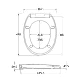 Nuie Standard Round Soft Close Toilet Seat with Top Fix White NTS008 LD