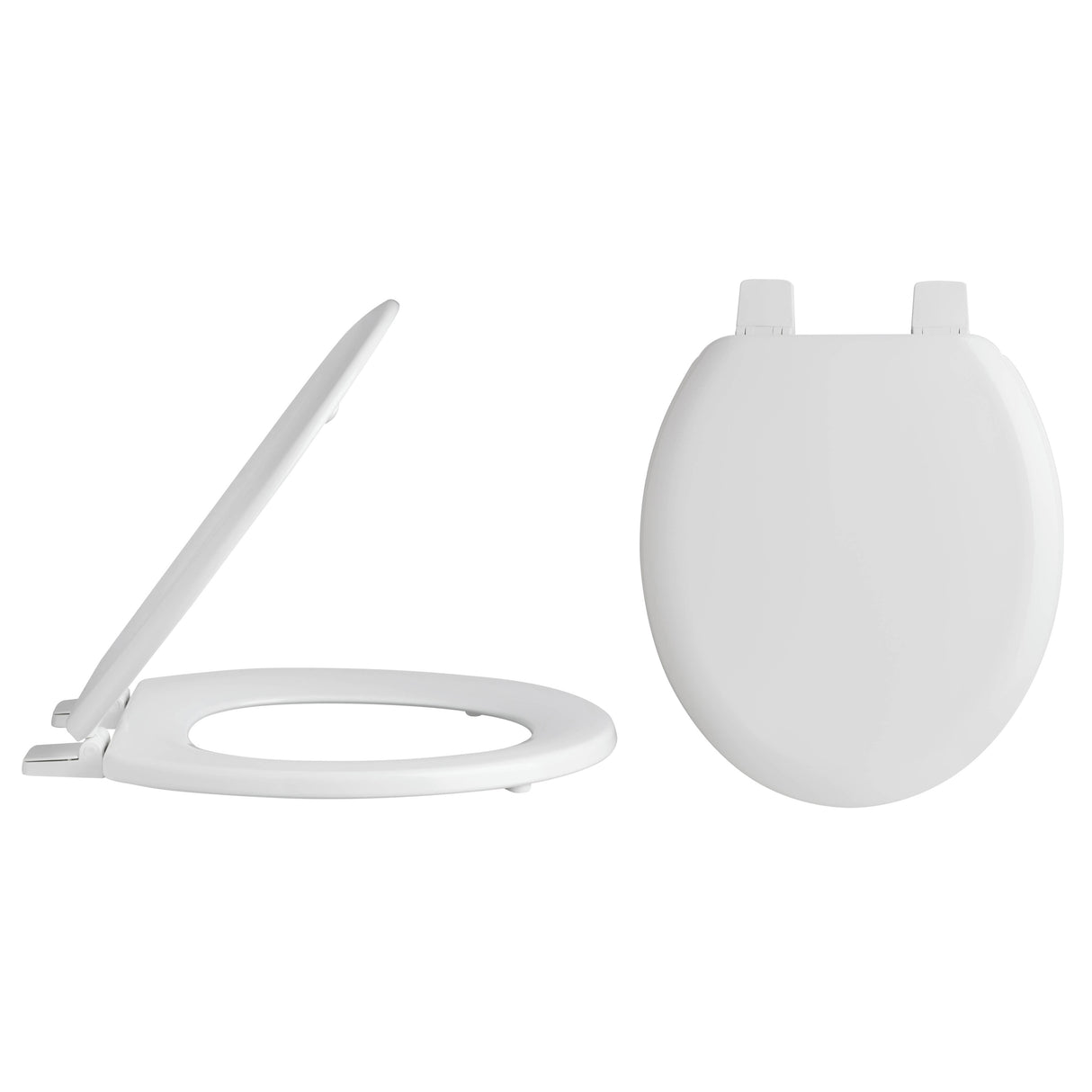 Nuie Wooden Round Toilet Seat with Bottom Fix White NTS303