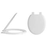 Nuie Wooden Round Toilet Seat with Bottom Fix White NTS303