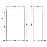 Nuie Arno WC Unit W500mm Gloss White NVF141 LD