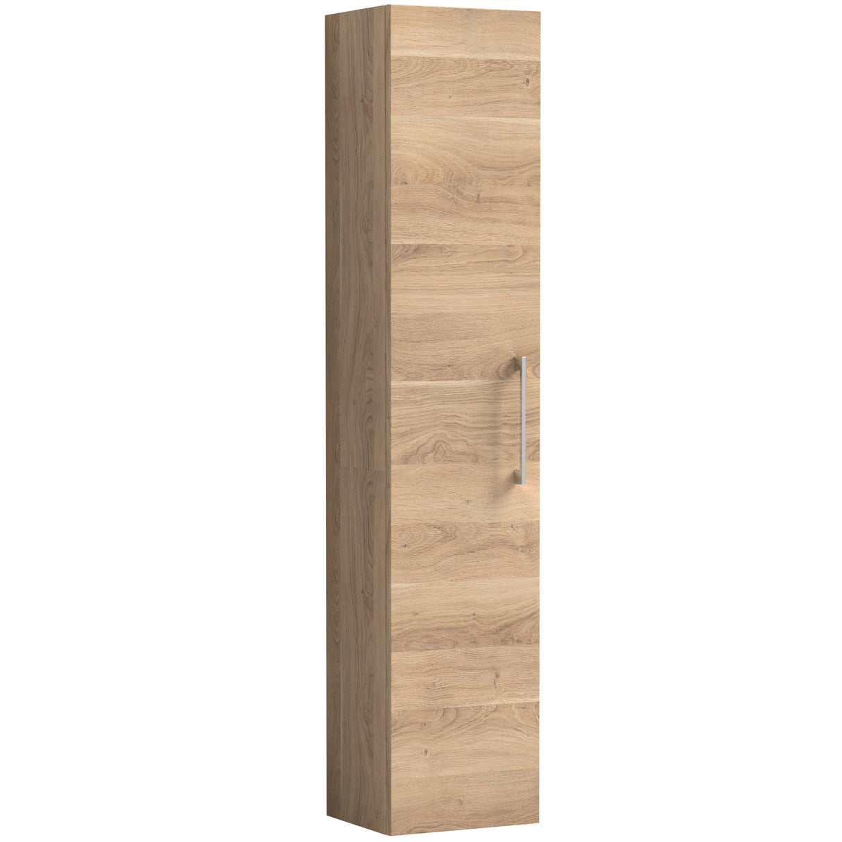 Nuie Arno 1 Door Wall Hung Tall Storage Unit W300mm Bleached Oak NVF3061