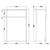Nuie Arno WC Unit W500mm Anthracite Woodgrain NVF541N LD