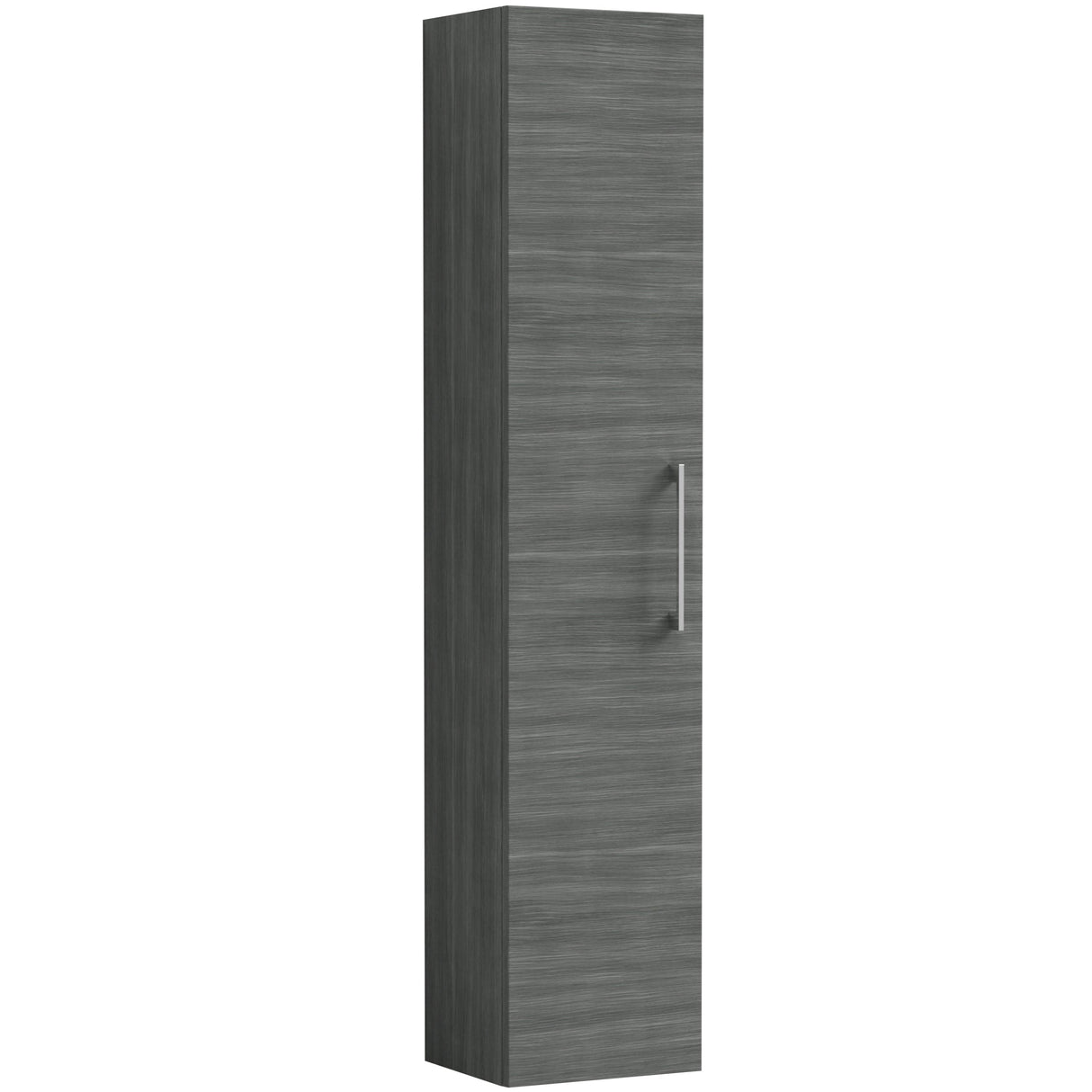 Nuie Arno 1 Door Wall Hung Tall Storage Unit W300mm Anthracite Woodgrain NVF561N