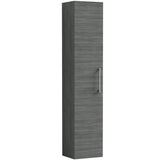 Nuie Arno 1 Door Wall Hung Tall Storage Unit W300mm Anthracite Woodgrain NVF561N