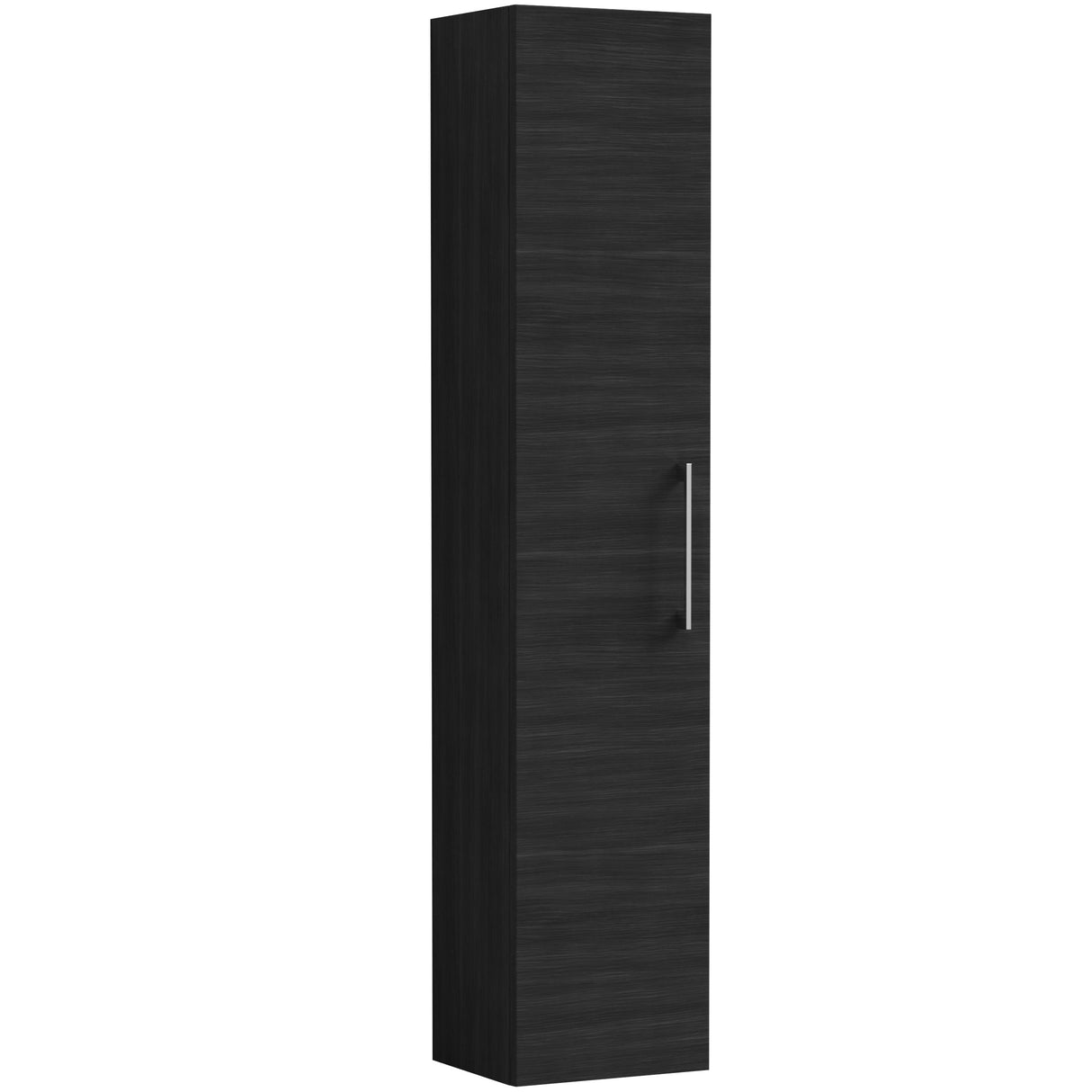 Nuie Arno 1 Door Wall Hung Tall Storage Unit W300mm Charcoal Black NVF661N