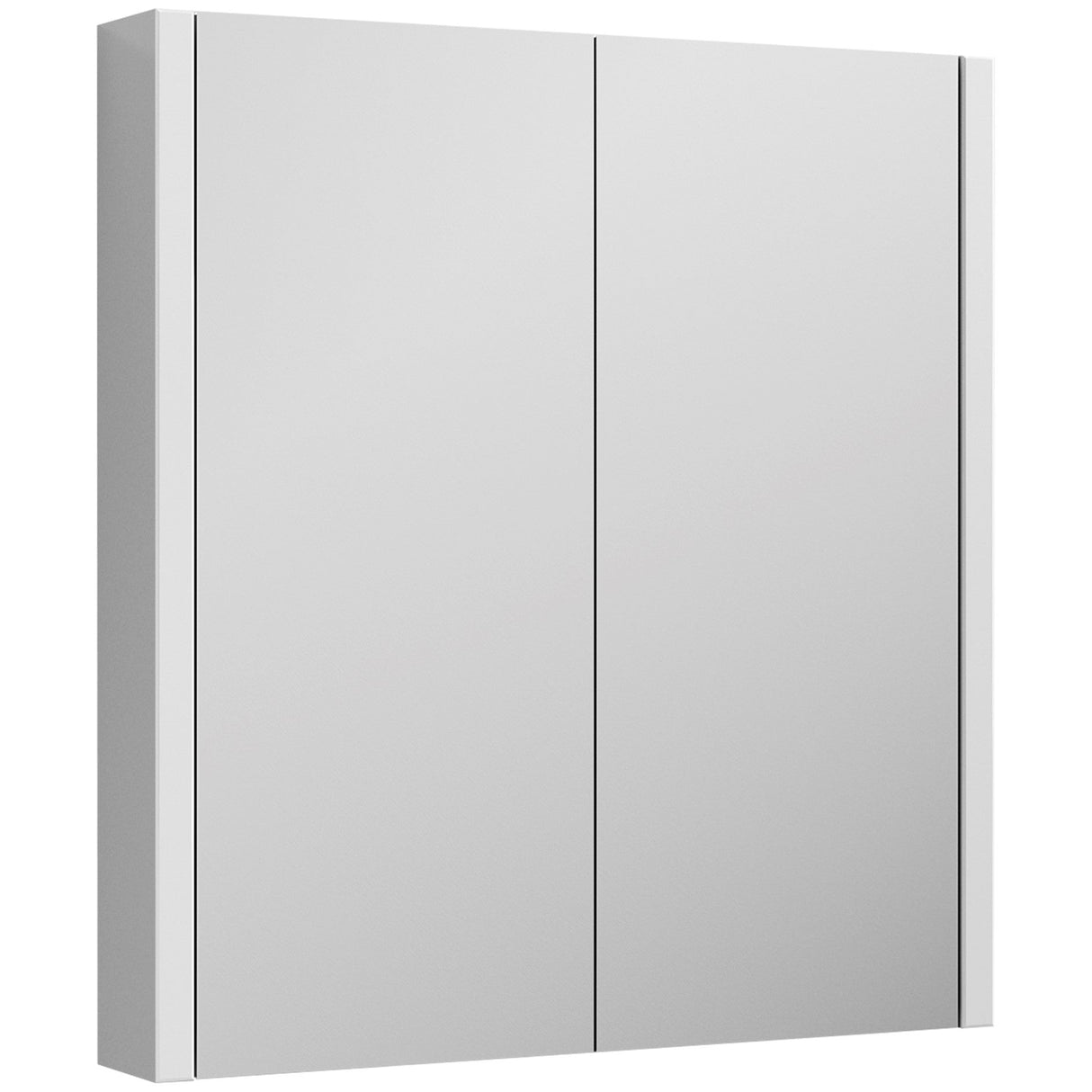 Nuie Eden 2 Door Wall Hung Mirrored Cabinet W600mm Gloss White Gloss White NVM113
