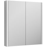 Nuie Eden 2 Door Wall Hung Mirrored Cabinet W600mm Gloss White Gloss White NVM113