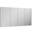 Nuie Eden 4 Door Wall Hung Mirrored Cabinet W1200mm Gloss White NVM118