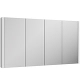 Nuie Eden 4 Door Wall Hung Mirrored Cabinet W1200mm Gloss White NVM118
