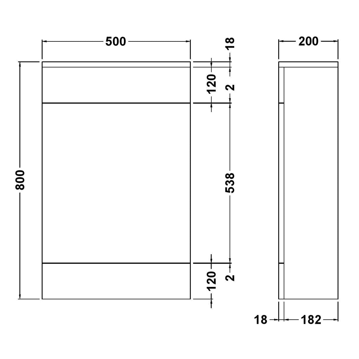 Nuie Eden WC Unit W500mm Gloss White Gloss White NVM141 LD