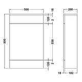 Nuie Eden WC Unit W500mm Gloss White Gloss White NVM141 LD