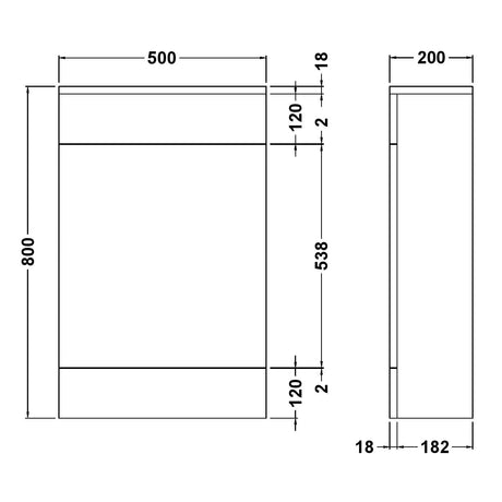 Nuie Eden WC Unit W500mm Gloss White Gloss White NVM141 LD