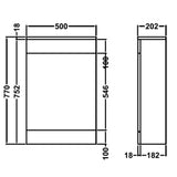 Nuie Mayford Cloakroom WC Unit W500 x D202mm Gloss White NVS142 LD