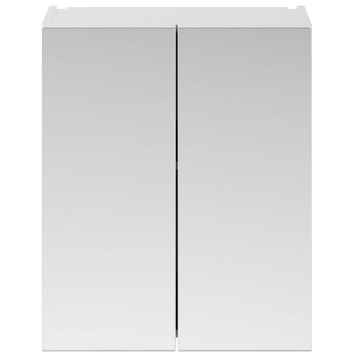 Nuie Arno 2 Door Wall Hung Mirrored Cabinet W600mm Gloss White OFF117_3
