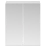 Nuie Arno 2 Door Wall Hung Mirrored Cabinet W600mm Gloss White OFF117_3