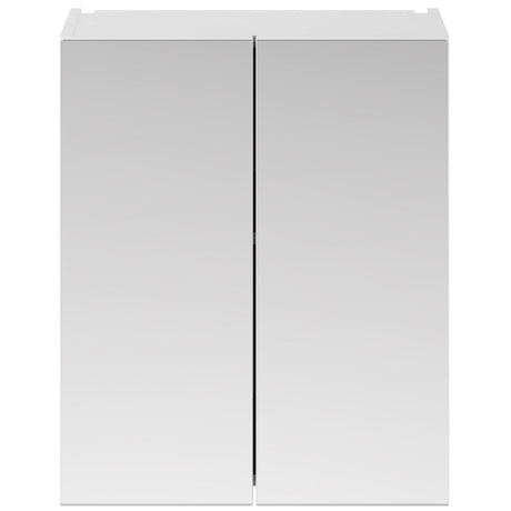 Nuie Arno 2 Door Wall Hung Mirrored Cabinet W600mm Gloss White OFF117_3