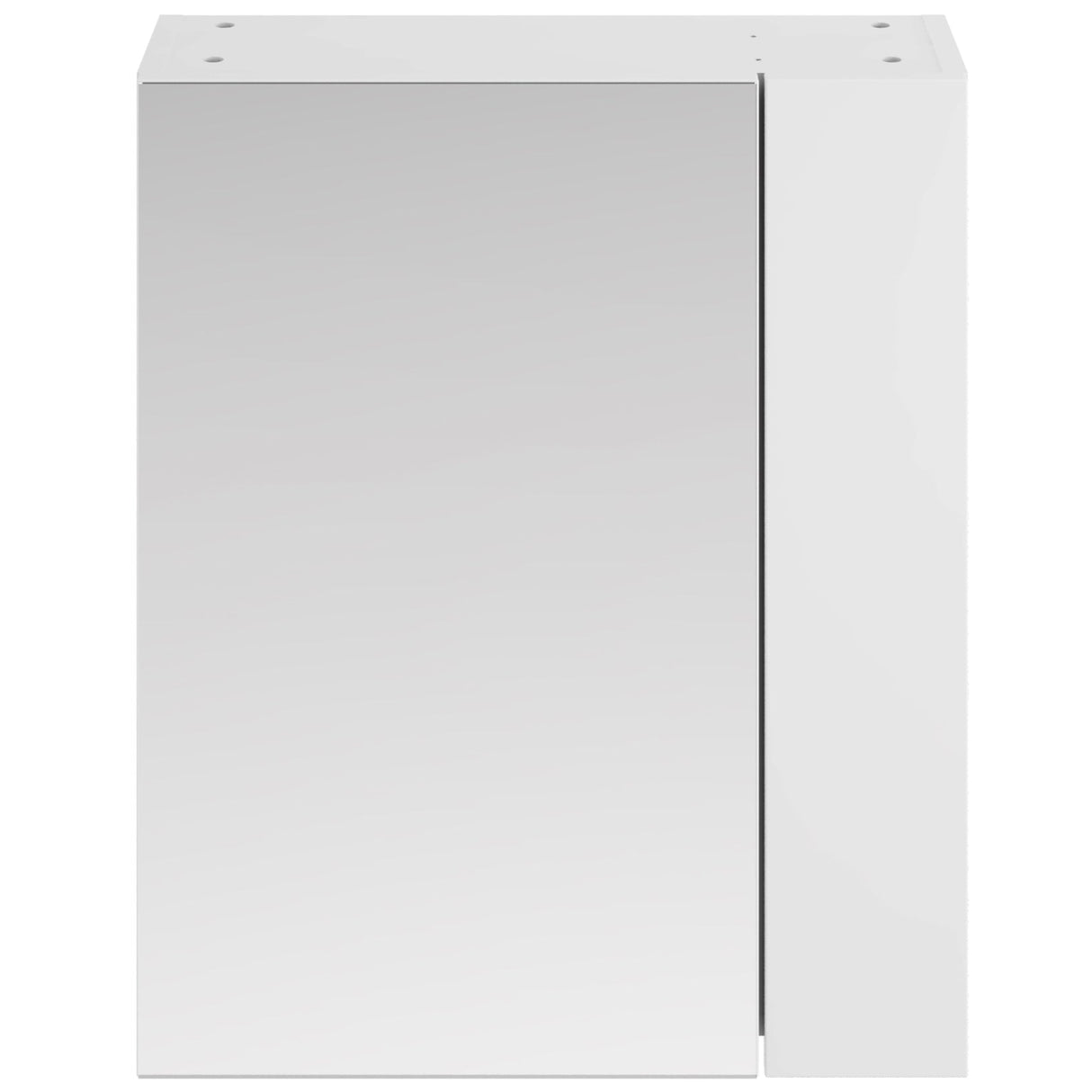 Nuie Fusion 2 Door 75/25 Wall Hung Mirrored Cabinet W600mm Gloss White OFF118