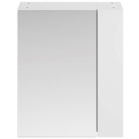 Nuie Fusion 2 Door 75/25 Wall Hung Mirrored Cabinet W600mm Gloss White OFF118