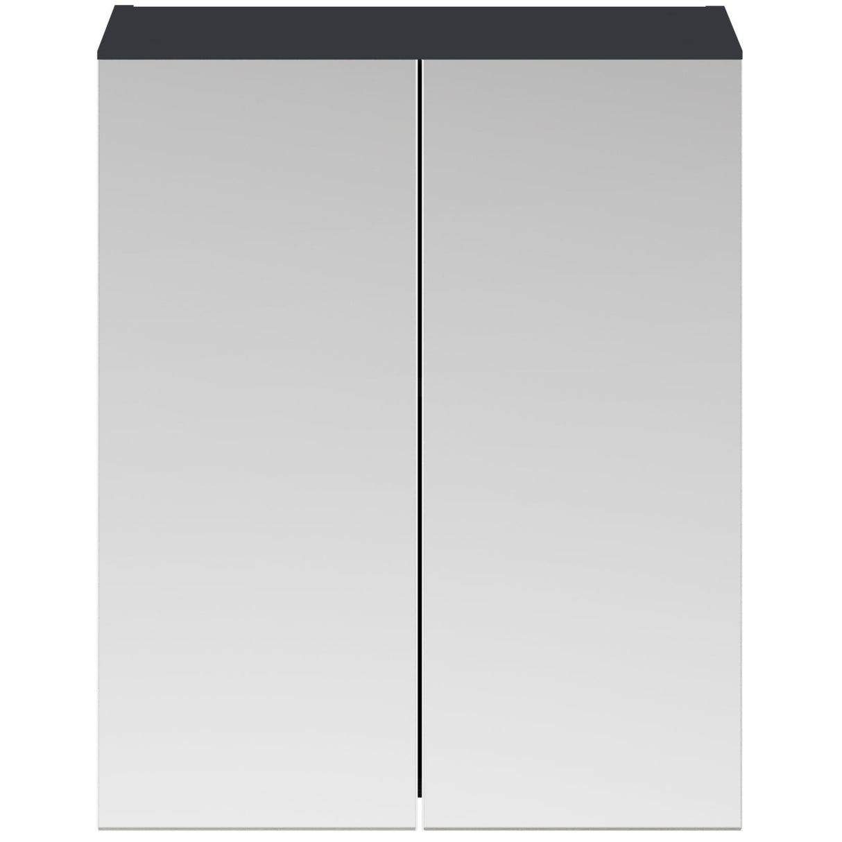 Nuie Arno 2 Door Wall Hung Mirrored Cabinet W600mm Soft Black OFF1417
