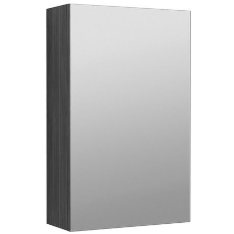 Nuie Fusion 1 Door Wall Hung Mirrored Cabinet W450mm Anthracite Woodgrain OFF516