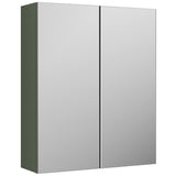 Nuie Arno 2 Door Wall Hung Mirrored Cabinet W600mm Satin Green OFF817