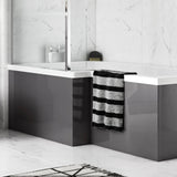 Nuie L-Shaped Shower Bath Front Panel MDF/MFC Gloss Grey OFF973 LS