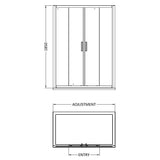 Pacific Double Sliding Shower Door LD