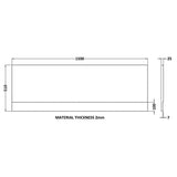 Nuie Standard Acrylic Front Bath Panel Gloss White PAN138 LD