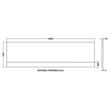 Nuie Standard Acrylic Front Bath Panel Gloss White PAN141 LD